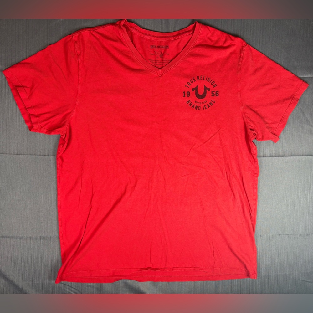 True Religion Men's Red Graphic Tee